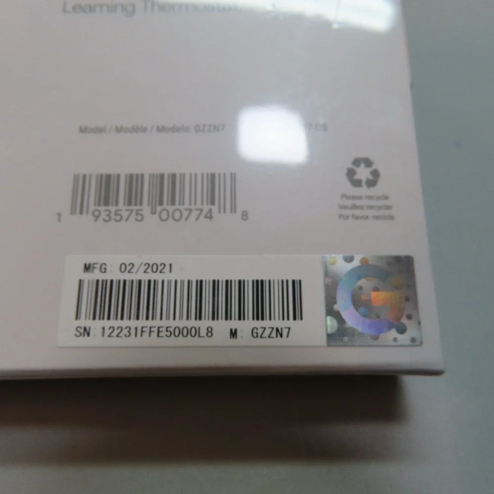 Google Nest Thermostat Trim Kit - Snow (GZZN7)‎ - GA01837-US - Sealed FREE SHIP